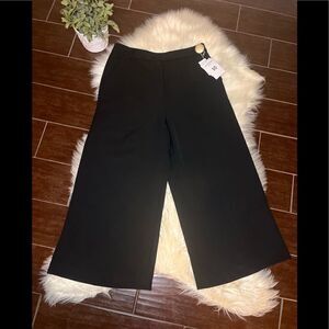 Lena Gabrielle black side gold button dress culottes sz 10